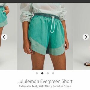 lululemon athletica Evergreen Short - Tidewater Teal / Wild Mint / Paradise Gree